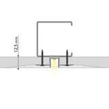 Aluminum profile AG for plasterboard, 53x14mm, black diffusion, 1m