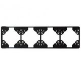 FOUR-GANG HORIZONTAL FRAME BLACK