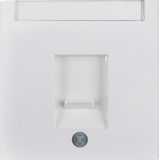 1gang centre plate with dust protection slider S.1 polar white glossy