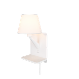 Comfort wall lamp E14 matt white with charging station