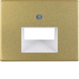 Center RJ-datacont.ds. 2-v with 45° output, birch Arsys, aluminum (gold)