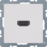 High definition soc. out. 90° plug connection, Q.1/Q.3, p. white velve