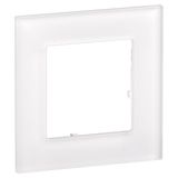 1 GANG PLATE WHITE GLASS