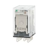 Relay, plug-in, 11-pin, 3PDT, 5 A, mech & LED indicators, label facility, 24 VDC MY3 1129F