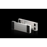 Base/plinth corner pieces with base/plinth trim panels, front and rear for VX base/plinth system, stainless steel New version