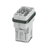HDC insert, Male, 500 V, 16 A, Number of poles: 8, PUSH IN, Size: HQ