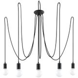 EDISON CHANDELIER 5 BLACK E27 5X60W IP20