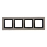 Quadruple concrete frame, black