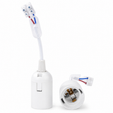 Screw Lamp Holder E27 White (50pcs Bag)
