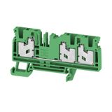Feed-through terminal block, SNAP IN, green, 4 mm², 32 A, 1000 V, Numb