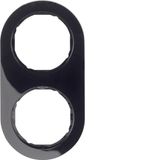 Frame 2gang, R.classic, black glossy