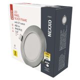LED recessed luminaire NEXXO, round, silver, 7W, with change CCT