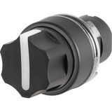 Illuminated round selector switch, white, 2-position, , Cam A, spring return from RH