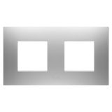 EGO INTERNATIONAL PLATE - IN PAINTED TECHNOPOLYMER - 2+2 MODULES HORIZONTAL - MAGNETIC GRAY - CHORUSMART