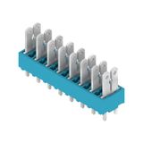 Printed circuit board terminals, 5.00 mm, Number of poles: 8, 180°, Solder pin length (l): 3.5 mm, tinned, blue, Flat-blade connection, Box