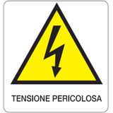 Danger sign - 330x350 mm - Tensione pericolosa