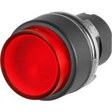Projecting push-button, illuminated, maintained, red