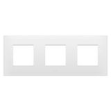 EGO INTERNATIONAL PLATE - IN TECHNOPOLYMER - 2+2+2 MODULES HORIZONTAL - SATIN WHITE - CHORUSMART