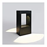 67470/B/V BLACK BOLLARD 23cm 10W CCTV IP65 230V