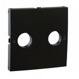 COVER PLATE F/R - TV SOCKETS MATTE BLACK