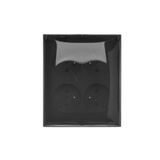 Quadruple socket outlet with earthing - and shutters - IP44 version - transparent flap, 16A, Screw, black matt