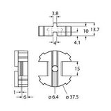 Mounting Accessories Spacer for Actuator (Puck)   BTS-DSC26-UR10