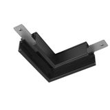 L-connector mechanical, 48V TRACK, for mounting track standard, right, black