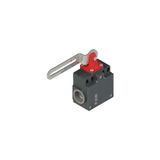 Safety switch with slotted hole lever