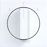 Central plate 3-position switch, A.x/C.x, light white glossy