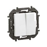 BOUTON-POUSSOIR DOUBLE BLANC