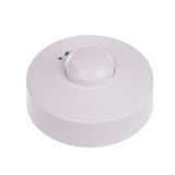 Microwave motion sensor with presence sensor function, ceiling mounting