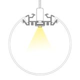 Hanging aluminum profile ZK, 100mm, Whitey diffusion, 1m