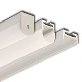 Hanging aluminum profile ZQ, 20x27 mm, White diffuser, complete, 1 m