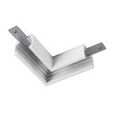 L-connector mechanical, 48V TRACK, for mounting track standard, right, white