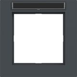 Cover frame single, text field, A.1, anthracite, matte