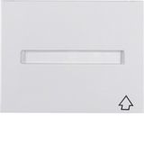 Interm. ring hinged cover f. central plate 50x50 mm, K.1, p.white gl.