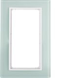 Glass frame l. cut-out, B.7, p. white/p. white matt