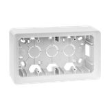 Surface mounted double box, white