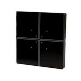 Glass touch switch, 2-button, for traditional 230V installations with high-power receivers, black