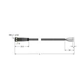Actuator and Sensor Cable, PVC Connection Cable   PKG3M-8/TEL