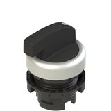 Long handle selector, 3 positions black with marking