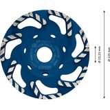 EXPERT Concrete Diamond Grinding Head 125 x 22.23 x 4.5 mm