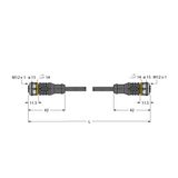 Actuator and Sensor Cable, PVC Extension Cable   RKC4T-0.5-RKC4T/TEL