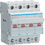 Switch 4 pole. 25A, screwless