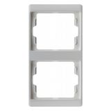 Frame 2gang vertical Arsys polar white, glossy