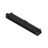 PCB plug-in connector, male header, Solder flange, THT/THR solder connection, 5.08 mm, Number of poles: 14, 90°, Solder pin length (l): 1.5 mm, tinned, black, Box