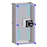 Switch enclosure prepared for 1 NZM2 MCCB 4P
