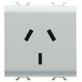 ARGENTINIAN STANDARD SOCKET-OUTLET 250V ac - 2P+E 10A - 2 MODULES - SATIN WHITE - CHORUSMART