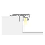 Step-on aluminum profile BL 59x22 mm silver color clear diffuser set 2 m