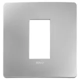 Plana Up 1M cover plate, silver